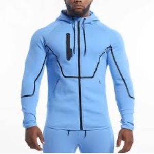 Alphalete Athletics Blue Hoodie Soft Shell Jacket Athletic Men’s XL Fitted Sport